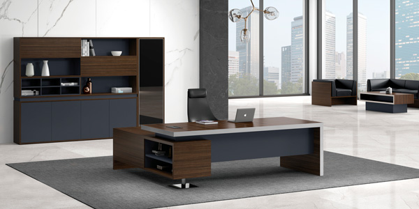 ?，斒宿k公家具|君悅系列現(xiàn)代板式經(jīng)理辦公臺(tái)文件柜組合實(shí)物展示視頻