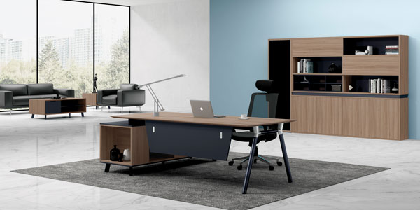 ?，斒宿k公家具|維德系列主管辦公桌書柜組合展示實物視頻